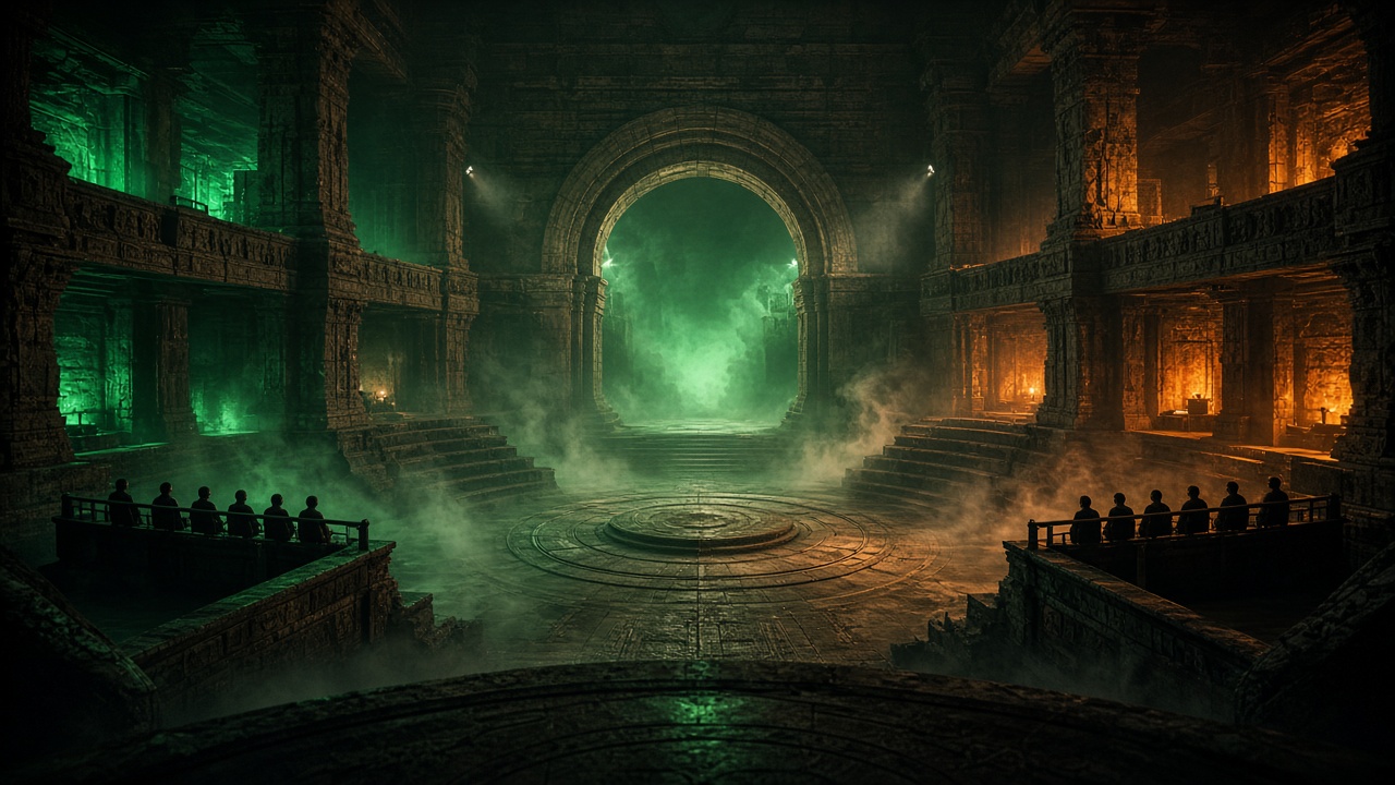 Emerald arena associated with Dota 2