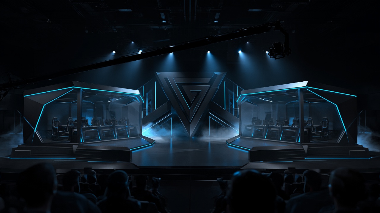 Main stage prepared for the October finals